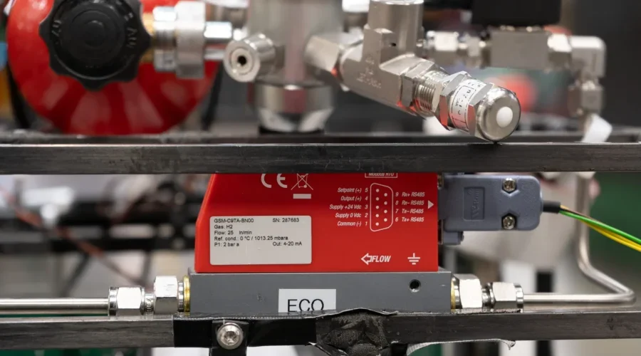 Close-up of the red-y smart series installed in the motor