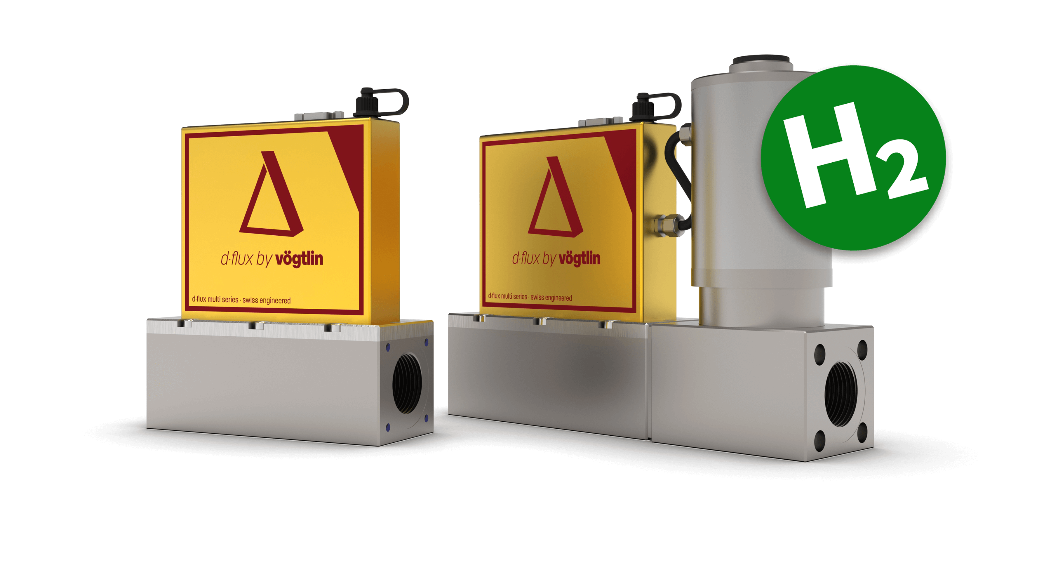 d·flux mass flow meter/controller with H2 Button