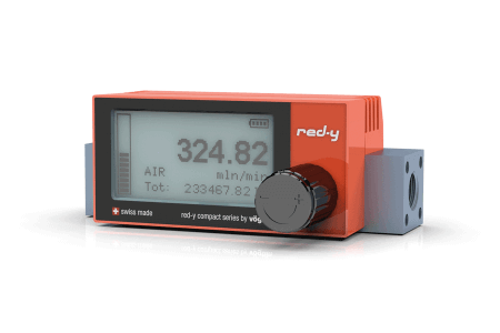 Battery powered digital Mass Flow Meter red-y compact series