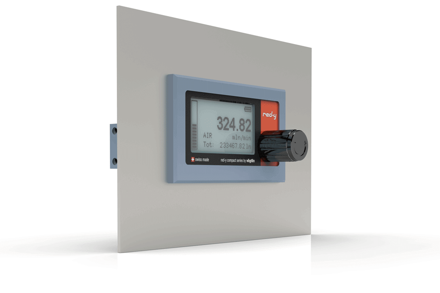 Schalttafel Einbau-Kit für batteriebetriebene digitale Massenmesser für Gase red-y compact series