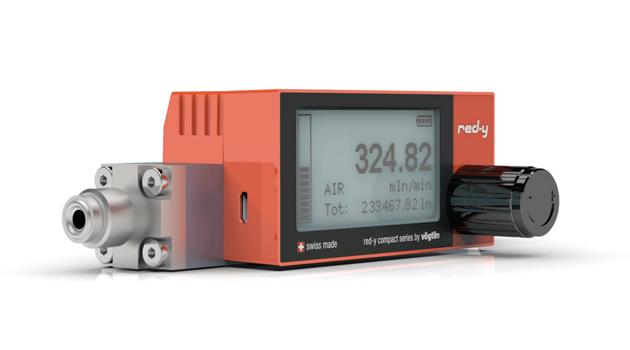 Battery Powered Digital Mass Flow Meters for Gases red-y compact series Vacuum Fittings