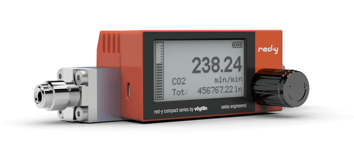 Battery Powered Digital Mass Flow Meters for Gases with Touch Display and USB-Interface