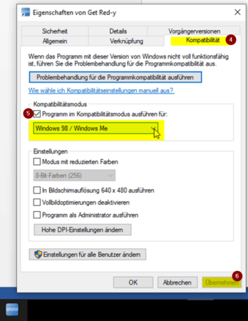get red-y Schritte vier bis sechs
