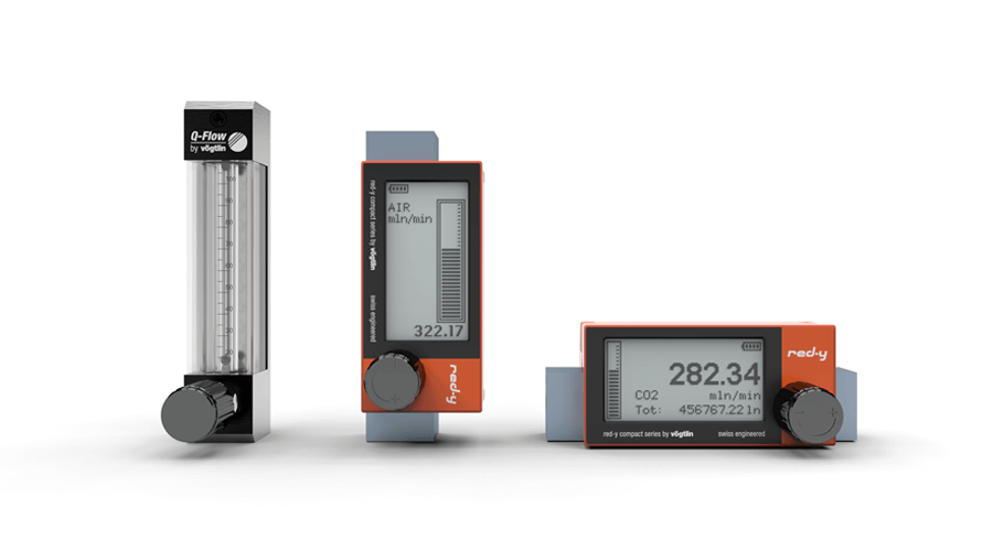 The battery powered digital mass flow meter red-y compact series are a unique va-meter alternative